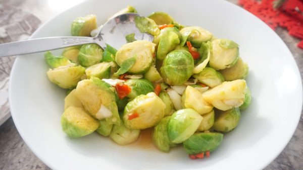 stir fried brussel sprouts